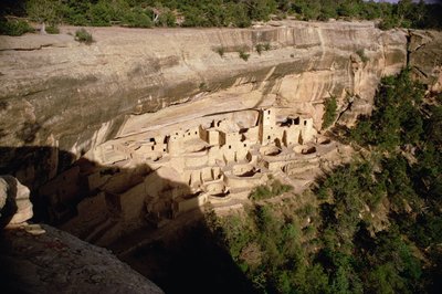 Remains of Pueblo Indian cliff dwellings by Unbekannt Unbekannt